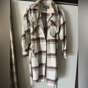 Blank NYC Plaid Longline Jacket